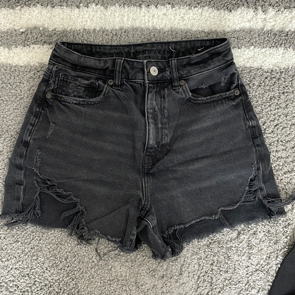 American Eagle Black Denim Shorts